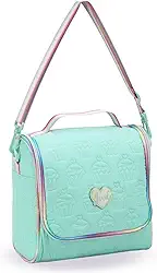 Lancheira Térmica Infantil Feminina, Alça Ajustável, Estampa Estilosa para Meninas (Verde)