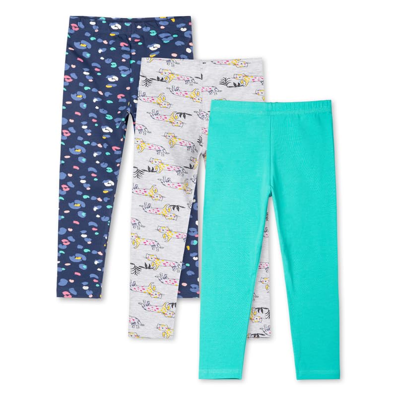 Image of ARIEL Girls Cotton Printed Regular Fit Non-Transparent Ankle Length Leggings
