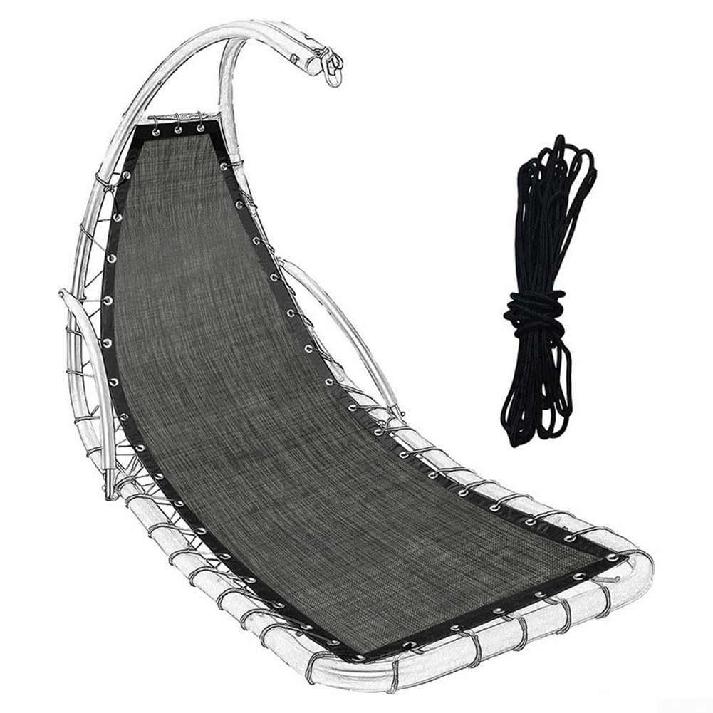 Tissu de rechange pour balancelle suspendue - 64 x 197 x 23 cm - Pour terrasse, chaise longue de jardin (gris noirâtre A)