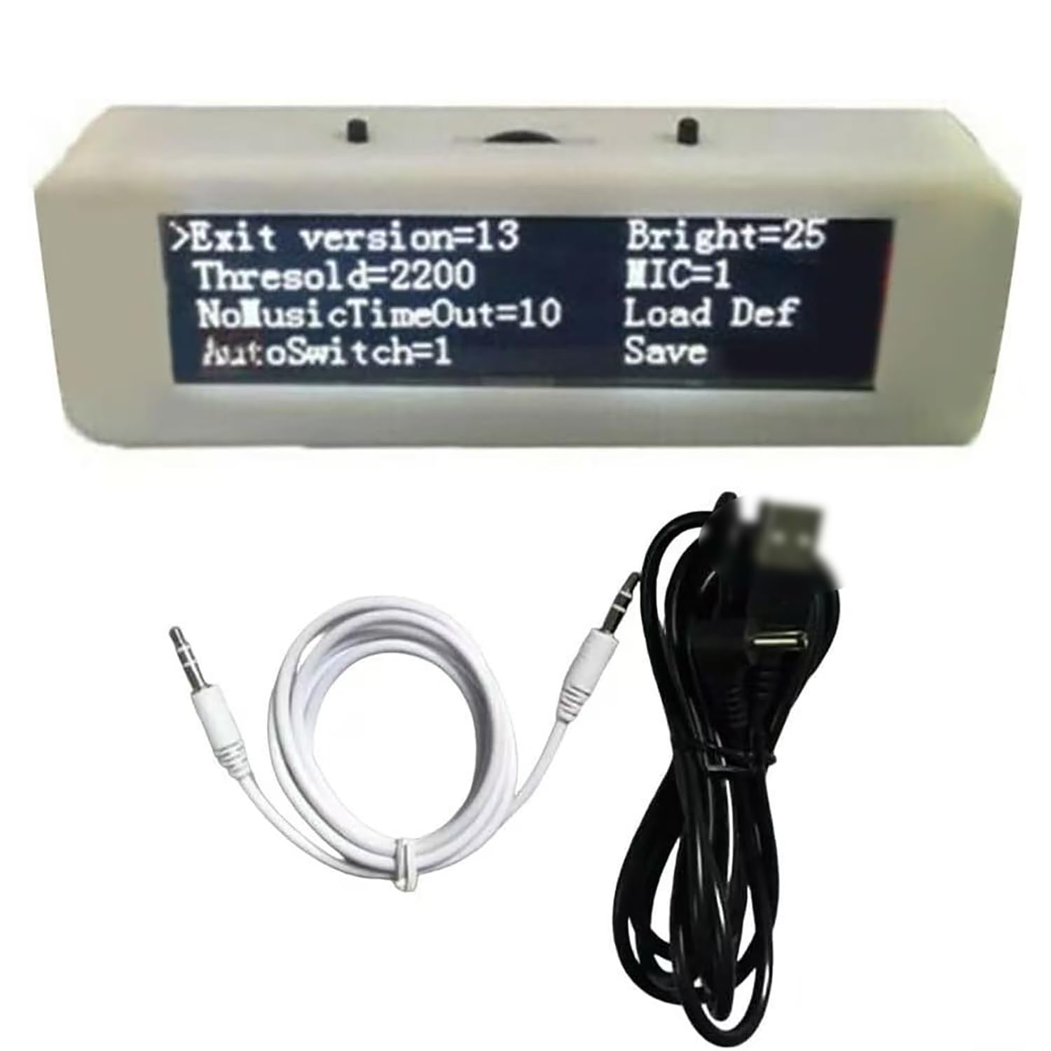 COYEUX Analizador De Espectro Musical con Pantalla De 3,12" para Indicador De Nivel De Audio Y Medidor VU De Ritmo, Alimentación De 5 V con Entrada AUX Y Micrófono Integrado