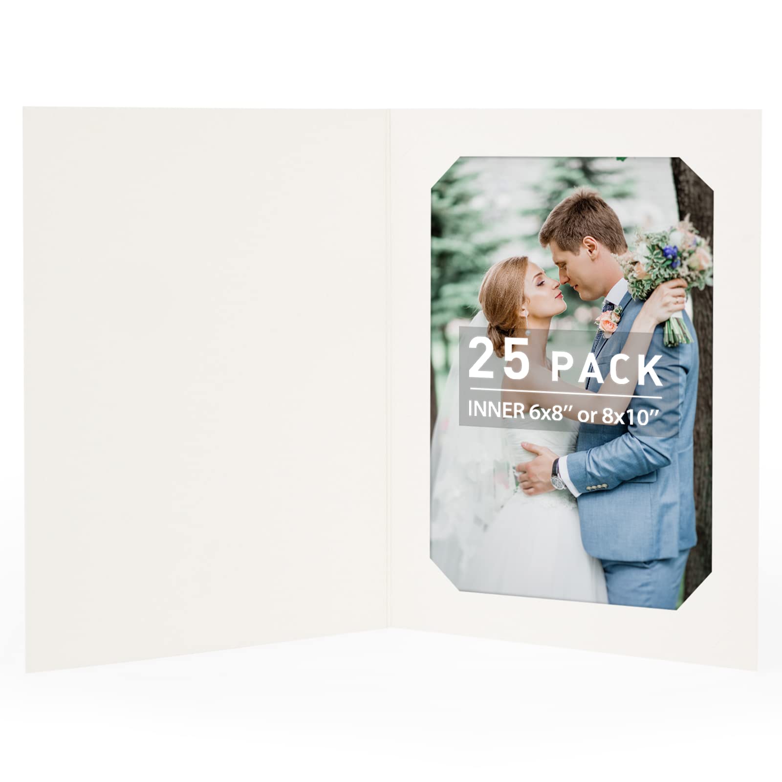 Golden State Art, Pack of 25, 6x8 or 8x10 Photo Folders, Cardboard Picture Frame, Paper Frame Cards, Greetings/Invitation Special Events: Graduation,