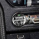 AIRSPEED for Ford Mustang Carbon Fiber Car Engine Start Stop Button Sticker Interior Trim (Black)