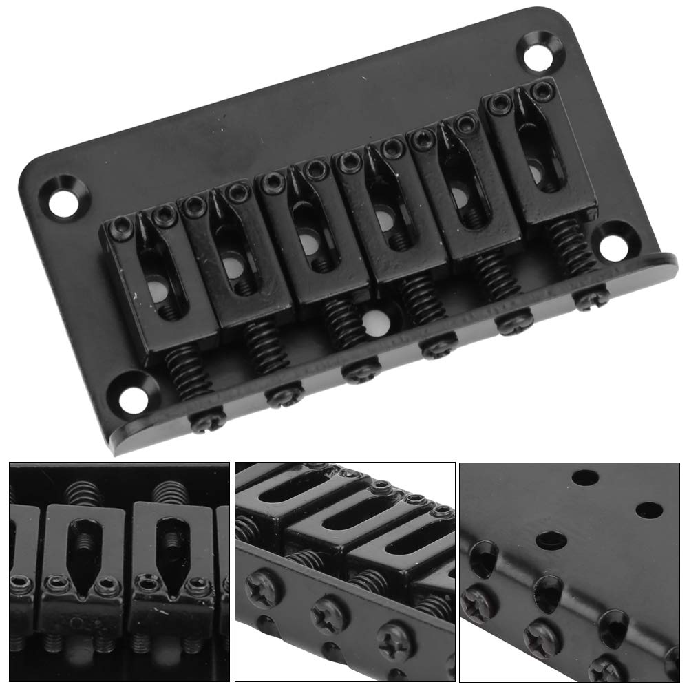 RiToEasysports 6-strunowy stały mostek gitara elektryczna hardtail mostek siodłowy części zamienne z kluczem 78 mm