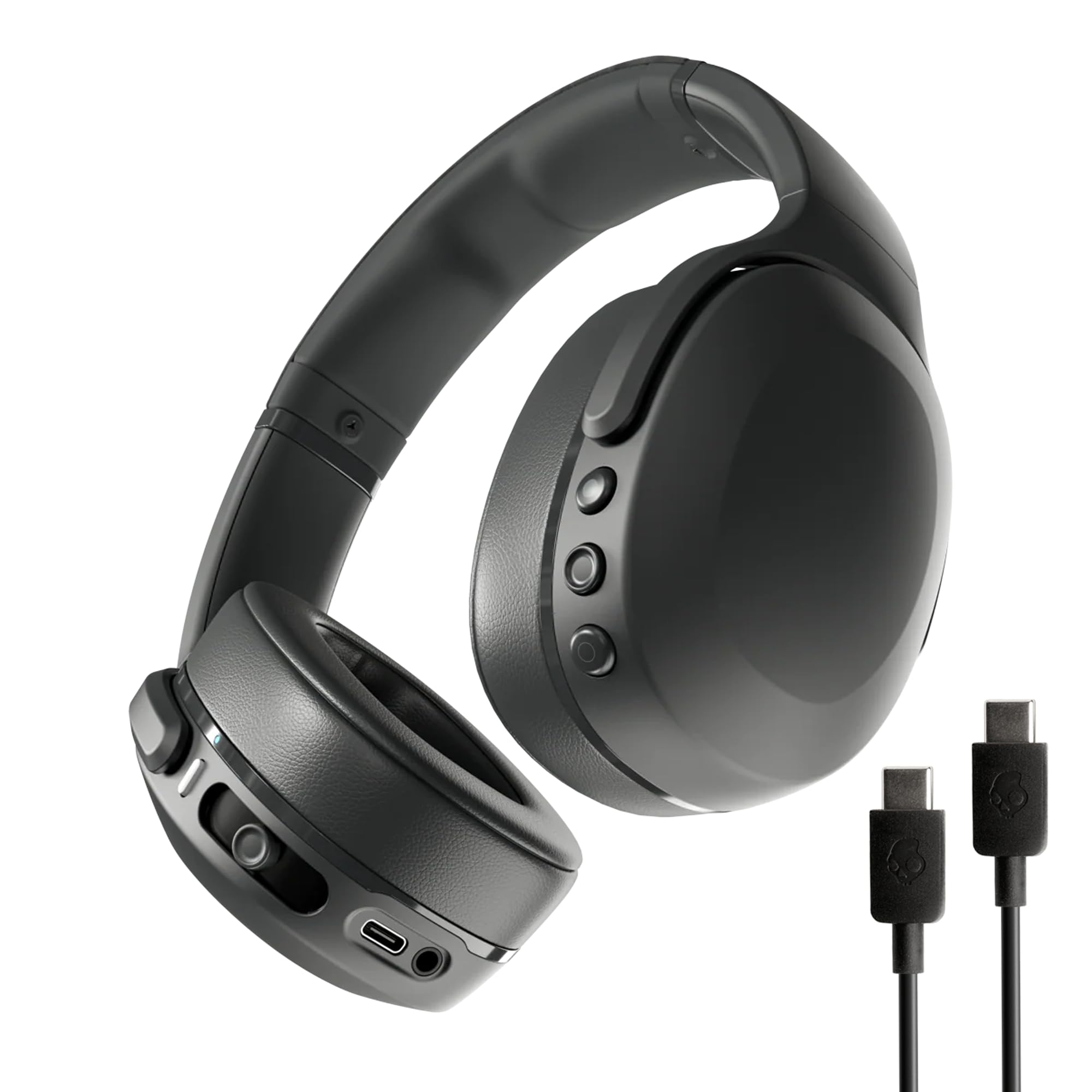 Skullcandy Crusher Evo Over-Ear Wireless Headphones with Sensory Bass, 40 Hours Battery Life, Micro, Compatible with iPhone, Android and Bluetooth Devices - Black