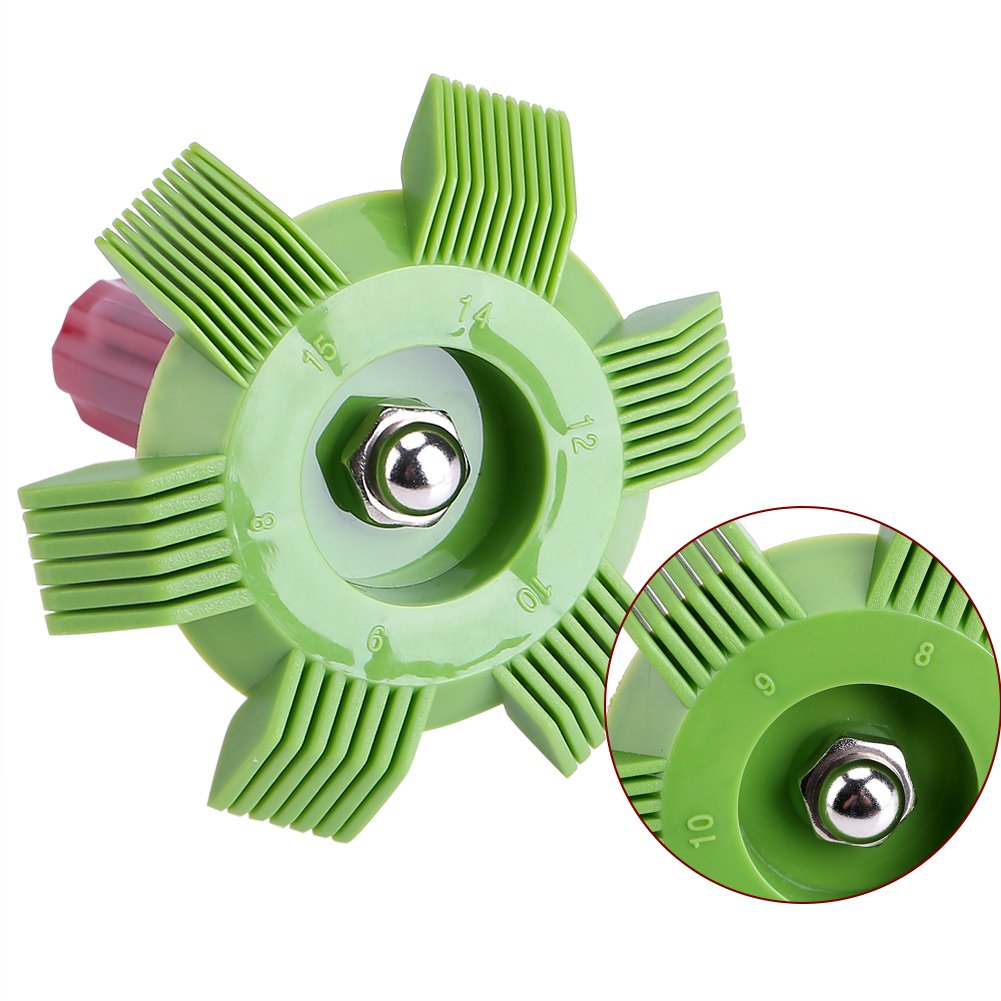 Tbest Pettine a Pinna C, Set di Pettini a Pinna per Condizionatore d'Aria, Pulizia del Radiatore Dell'auto, Strumento per Raddrizzatore Bobina AC