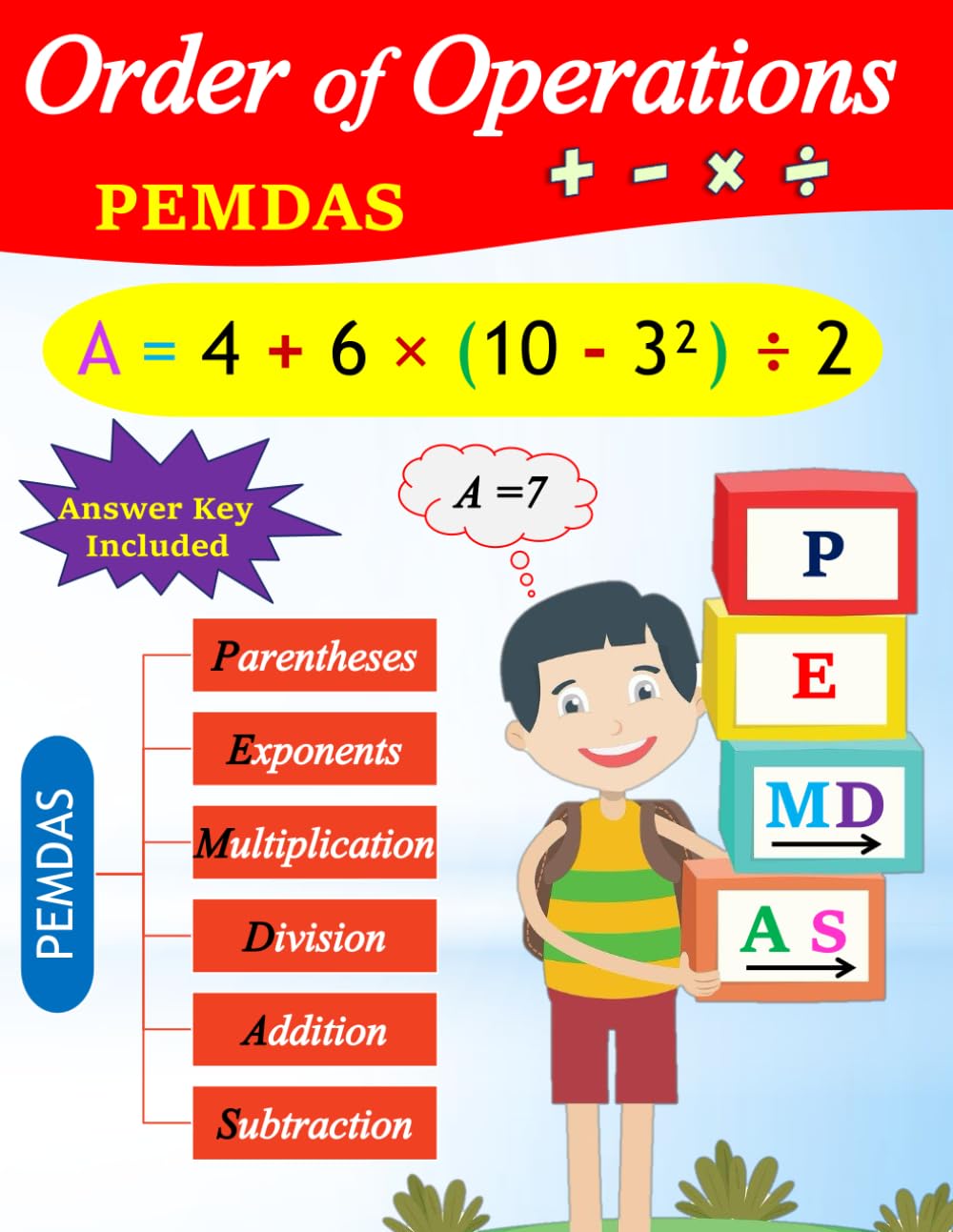 Order of Operations (PEMDAS): 30 Days to Master the Order of Operations (Answer key Included)