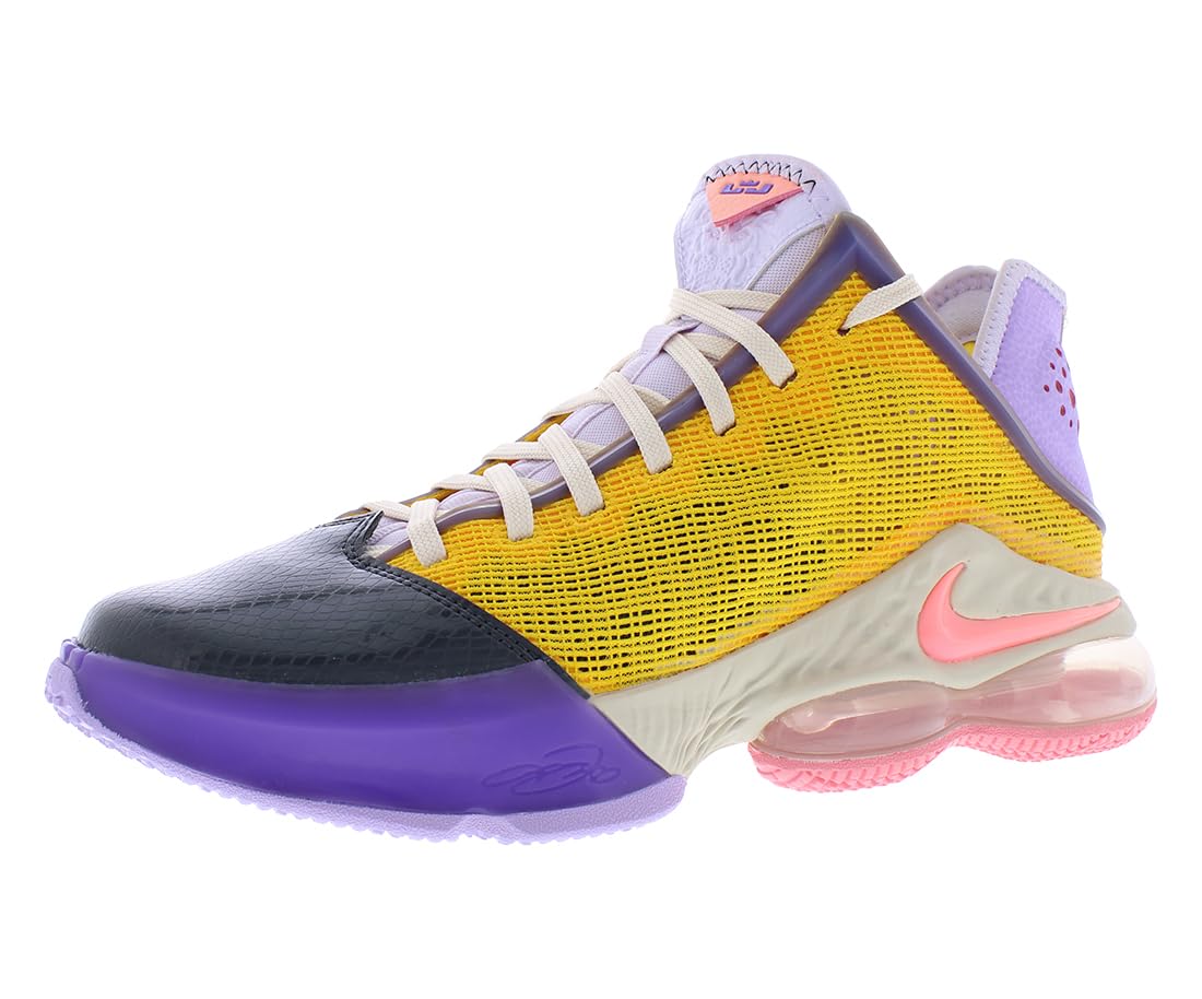 【美品】NIKE Lebron 19 Low LA Yellow/Purple Nike LeBron James XIX 19 Low Lakers Mismatch Pink Glaze