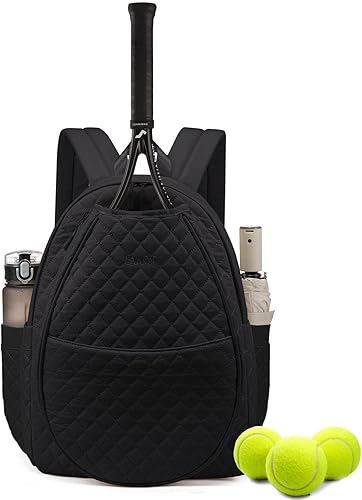Sucipi Bolsas de tenis para mujer, mochila acolchada para raqueta de tenis, palas de pickleball, bádminton