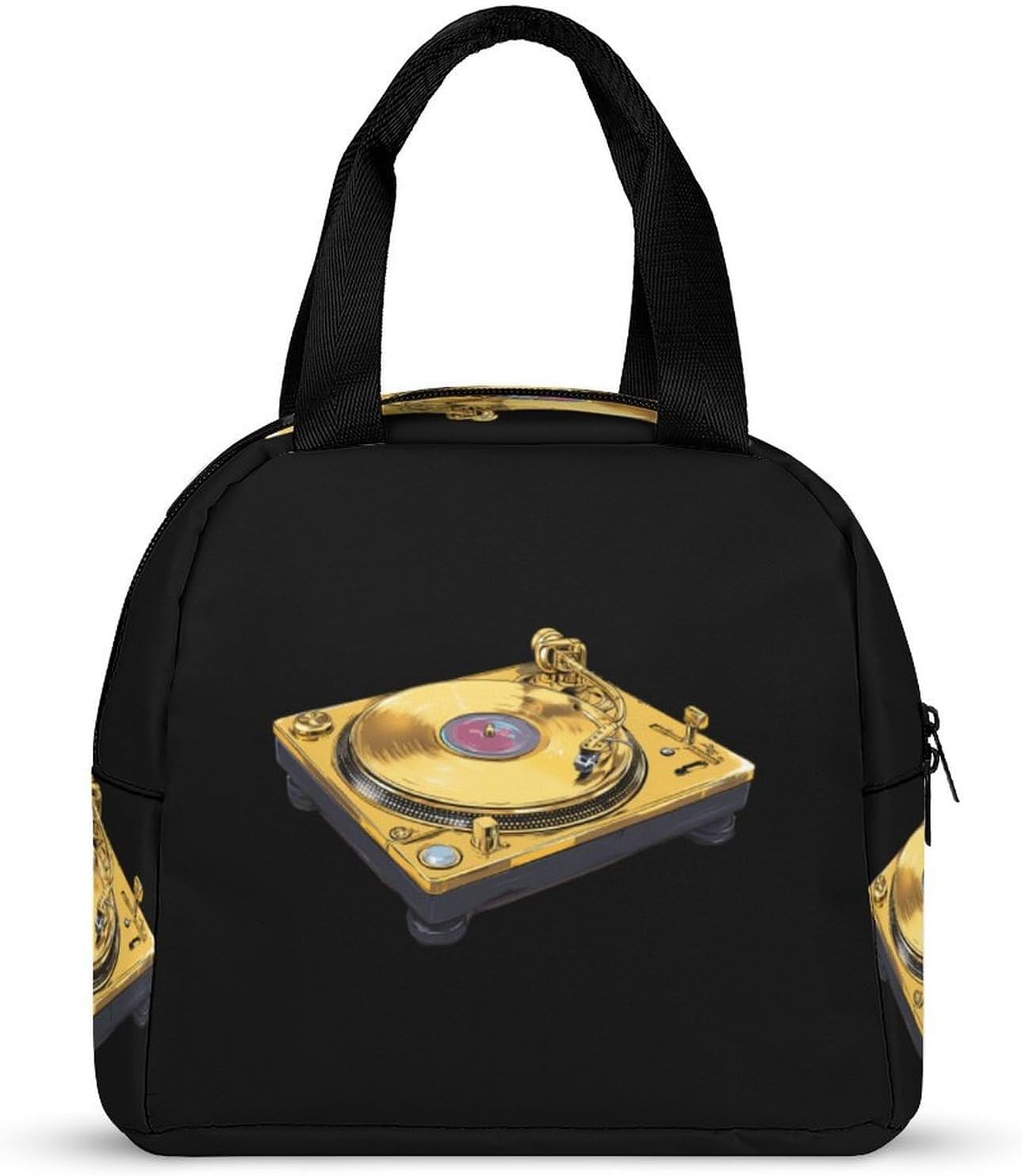 DJ Turntable Adult Lunch Tote Bag Leakproof Insulated Cooler Bag Reusable Lunch Box for Work Picnic Travel image 4