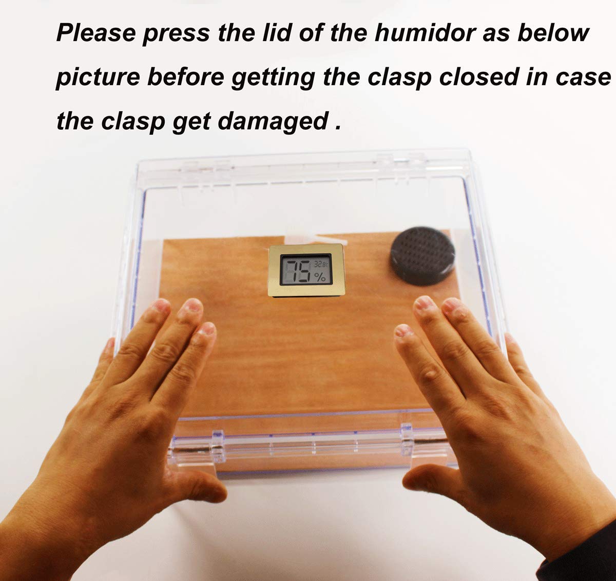 AMANCY Crystal Clear Acrylic 2550 Capacity Cigar Humidor with