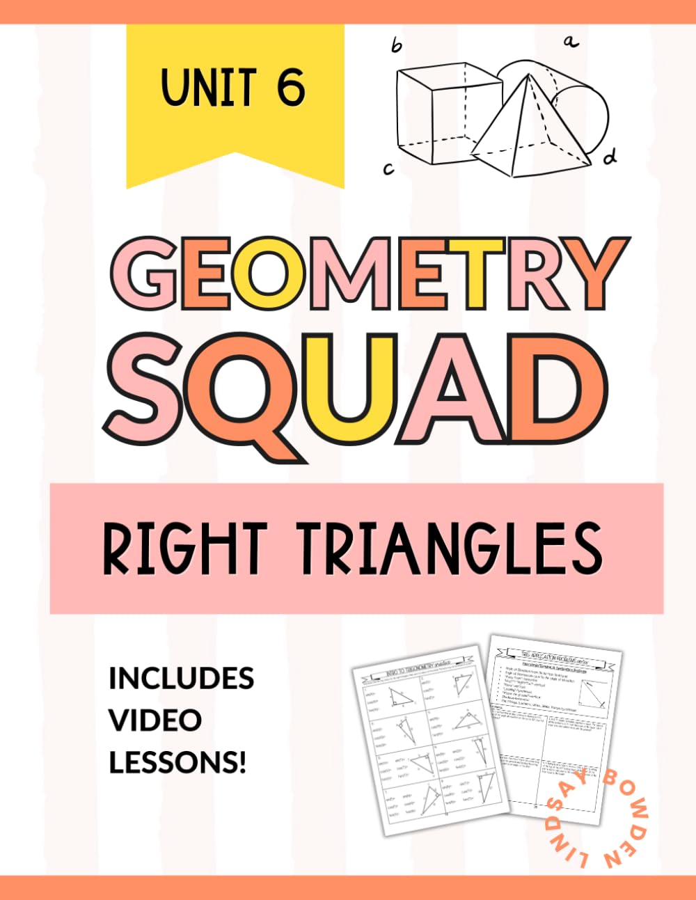 Right Triangle Trigonometry Geometry Workbook: SOH CAH TOA, Special Right Triangles, and Finding Missing Sides and Angles for High School (Geometry Squad)