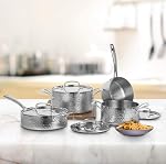 Cuisinart 8-Piece Ensemble de casseroles et de pots en acier inoxydable à trois couches (HTP-8SSC)