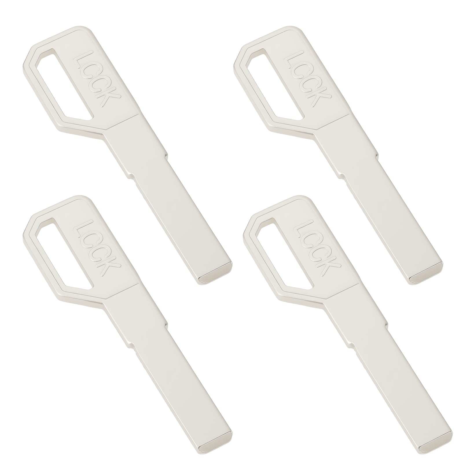 LT Easiyl 4 Pcs Fingerprint Password Lock Key Blanks 7.8x2.25mm Suitable for Locks with Super D Architecture
