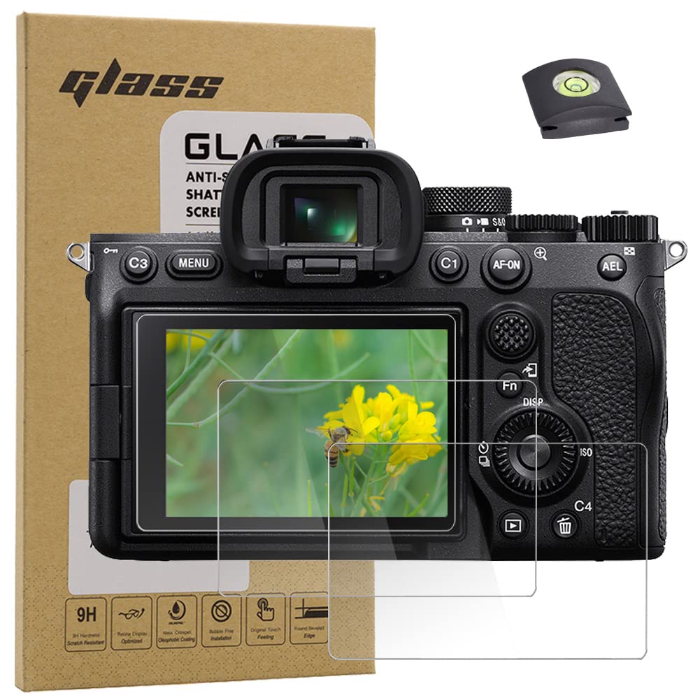 Screen Protector for Sony Alpha 7 IV / A7IV, 9H Tempered Glass Protective Film for Sony Alpha A7M4 A74 (3+1 Pack)