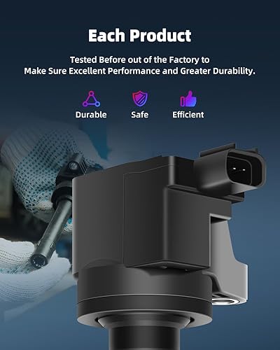 Miniatura 6 de ECCPP UF626 4 bobinas de encendido con 4 bujías de iridio para Honda 2009 2010 2011 2012 2013 Fit 1.5L UF-626 5C1721 E1126