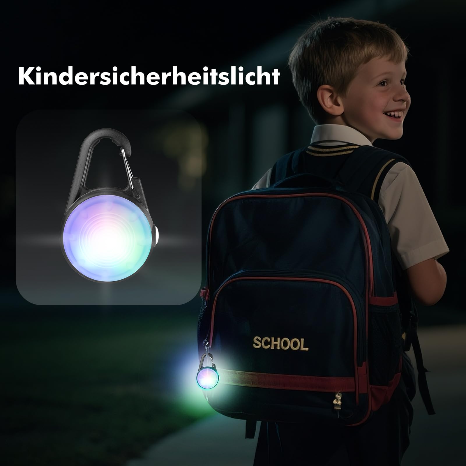 2Pack LED Wiederaufladbare Hundehalsband Lichter Clip-On Mit RGB Farbe - Haustier Sicherheits Beleuchtung für Hundegeschirr - Nacht Wandern Camping