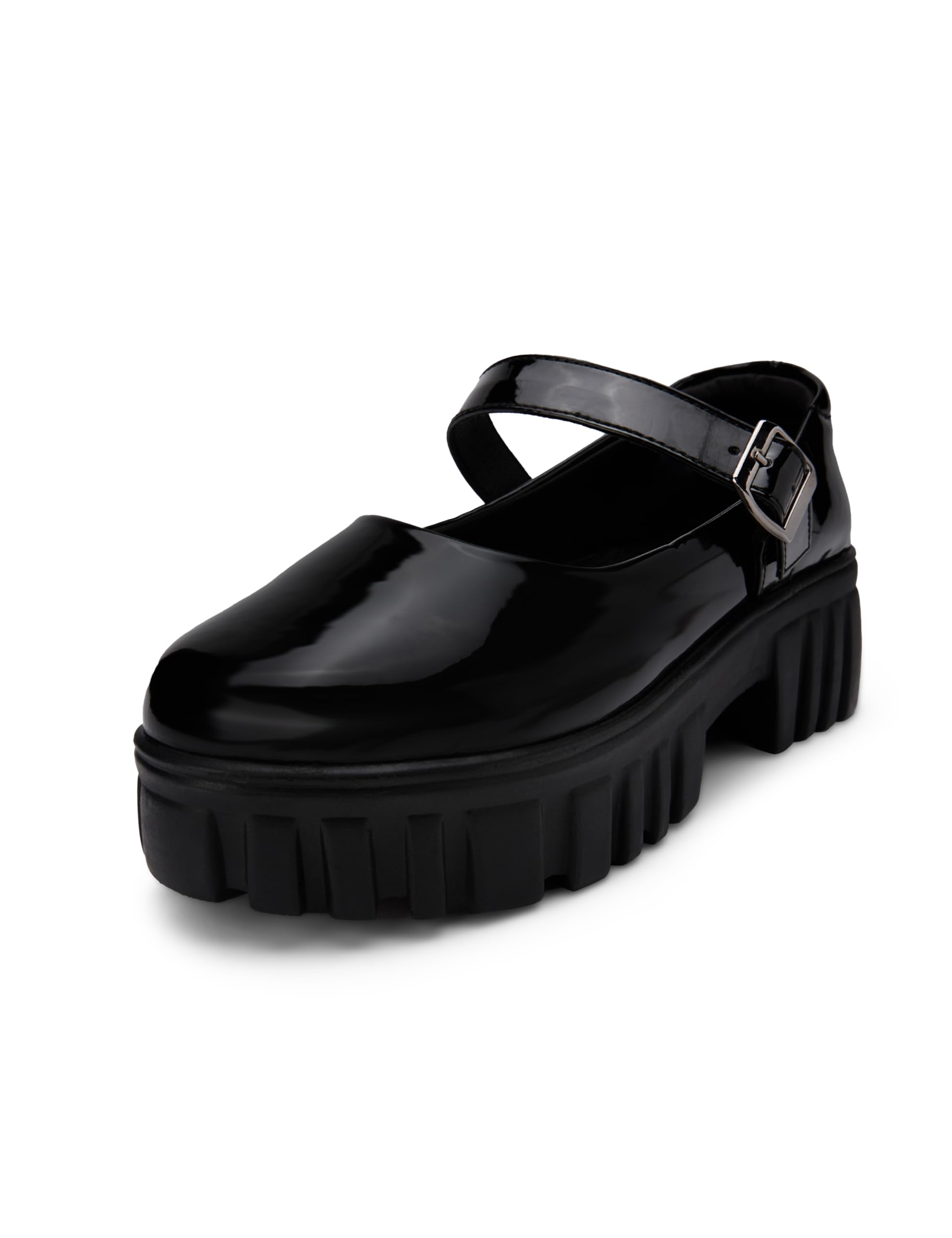 mochi Women Synthetic Platform Block Heel Mary Jane Shoes-picture-45