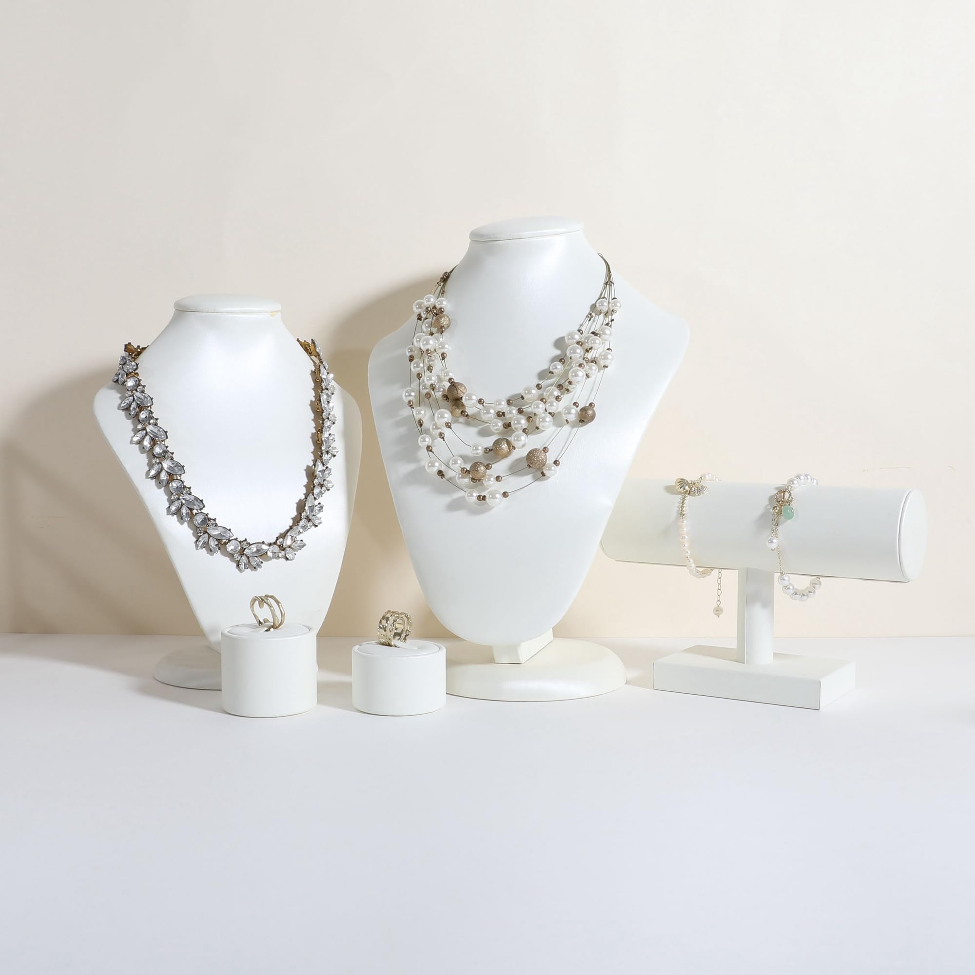Woodten Microfiber Jewelry Bust Display Stand - Black, For Necklace & Pendant Showcase - View #5