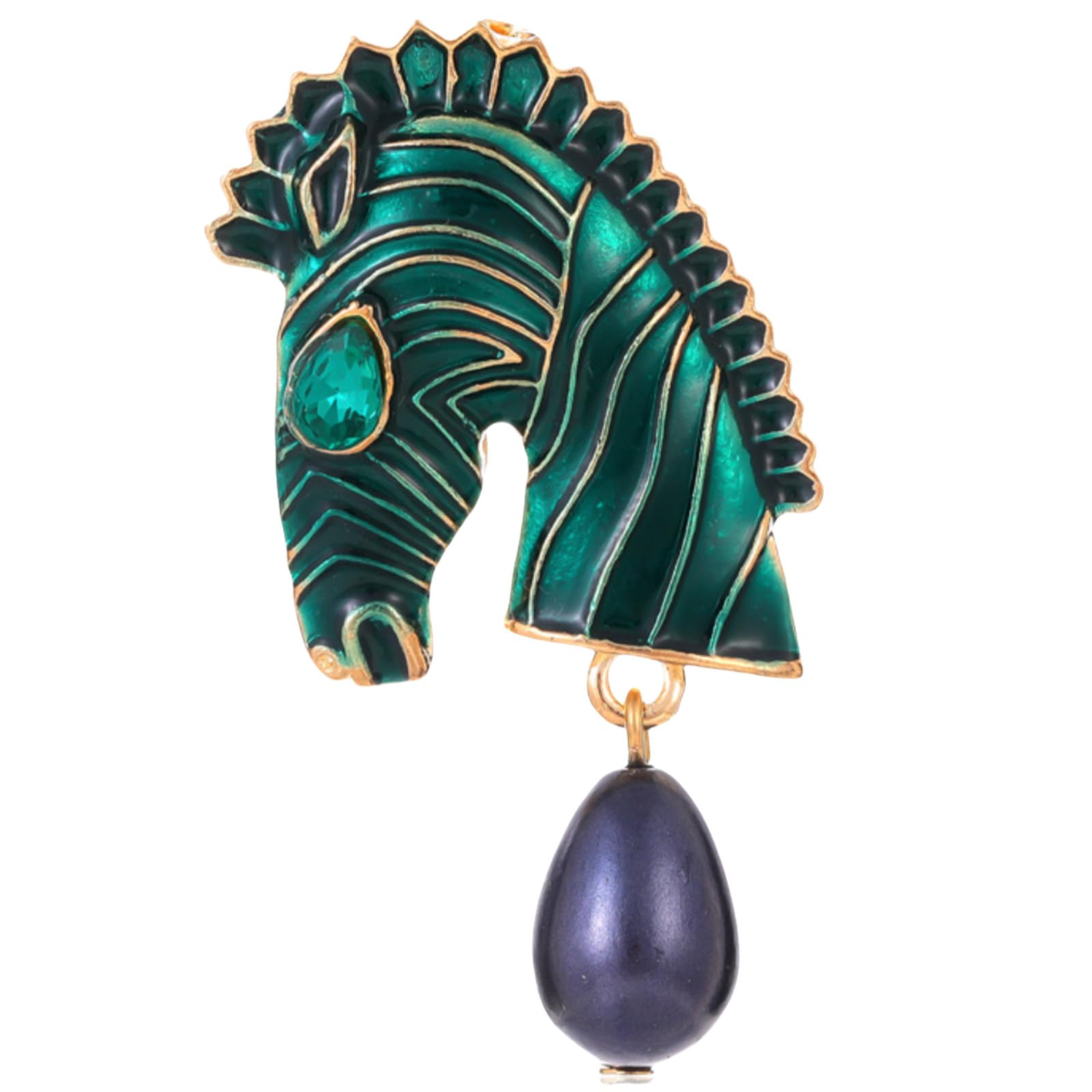 FAIRYGATE Rhinestone Brooch Clothing Jewellery Accessories Fashion Elegant Shiny Crystal Teardrop Brooches Wreath Pendent Lapel Pin，B36 — view 33
