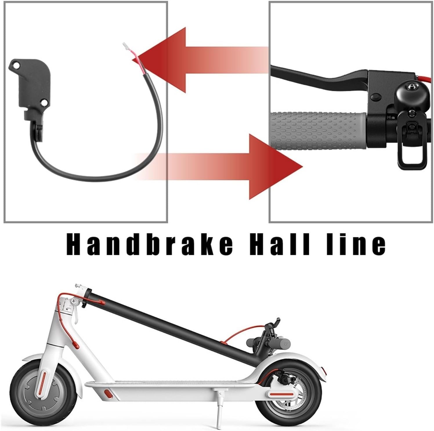 Scooter Parts Scooter Hand Brake Hall Wire Replacement Parts Compatible with Xiaomi M365/PRO Electric Scooter Hand Brake Hall Line Cable Accessories