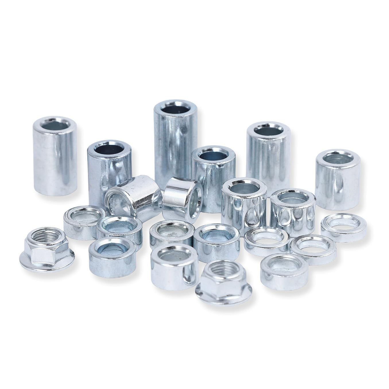 22Pcs M12 Industrial Steel Spacer Sleeve Bushings Fit for 12mm Classic axle