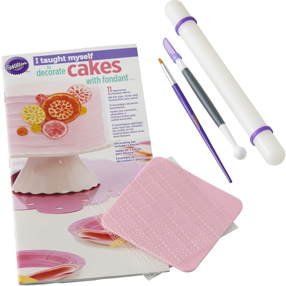 Juego de libros I Taught Myself to Decora Pasteles With Fondant - Cortador de fondant y herramientas 2
