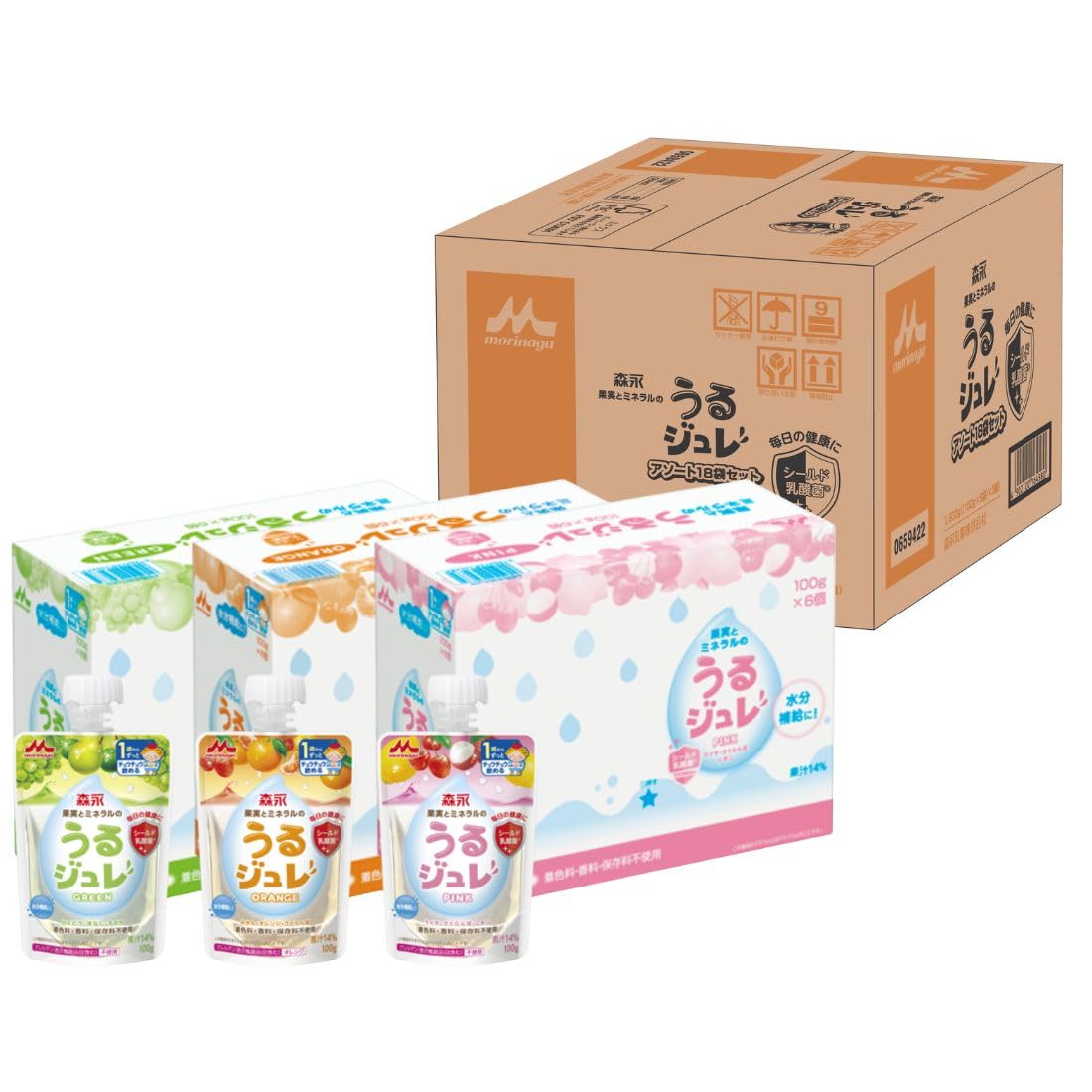 森永乳業ベビー&キッズ うるジュレ3品×6袋 18個アソートセット [ 1歳頃から 3種類 詰め合わせ ]