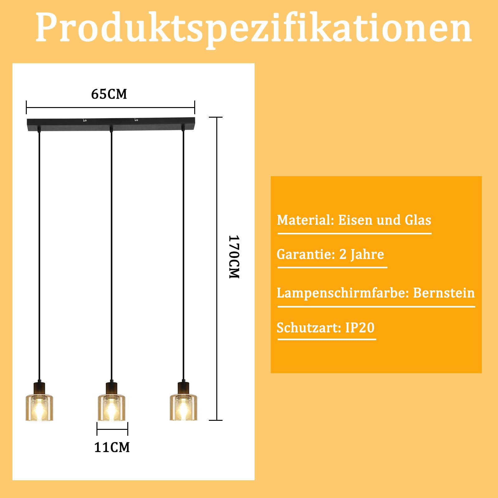 ZMH Hanglamp Eettafel Hanglamp Vintage 3 Lampen Eettafellamp Hangende E27 Hanglamp Metaal Zwart Eetkamerlamp Retro Industriële Hanglamp voor Woonkamer Hotel Kantoor (zonder lamp