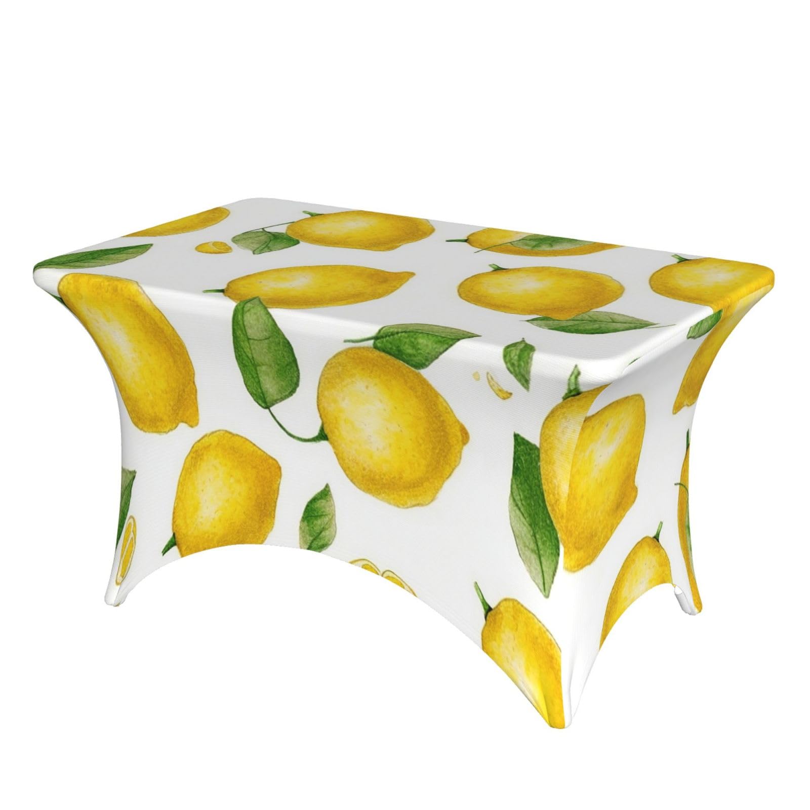 Nappe imperméable jaune citron infroissable pour table 1,2m