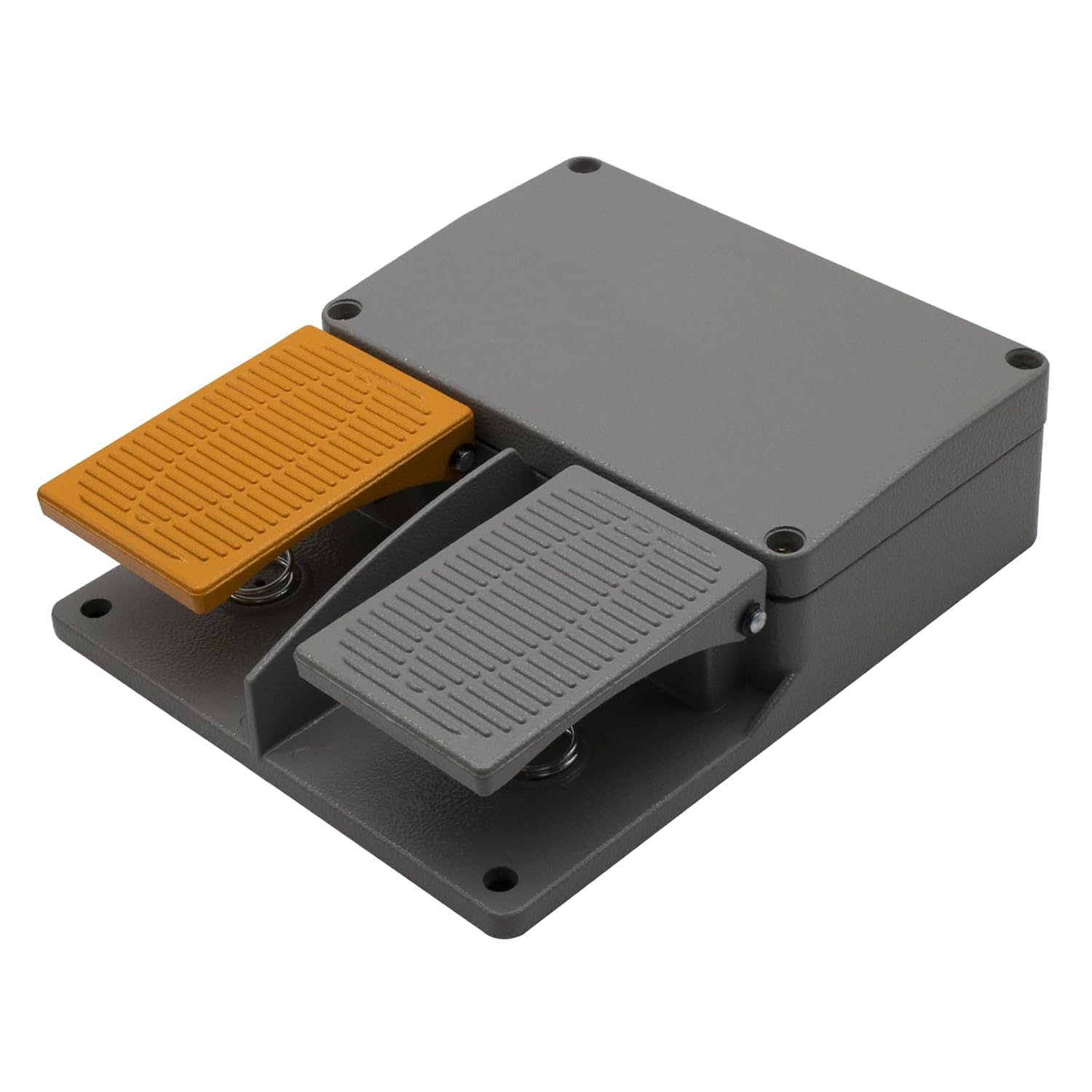 Double Pedal Foot Switch,SPDT,NO NC, Momentary Footswitch Dual Foot Pedal with Cast Aluminum,for Lathes,Drills,Punching Power Machines.(Deadman Style)
