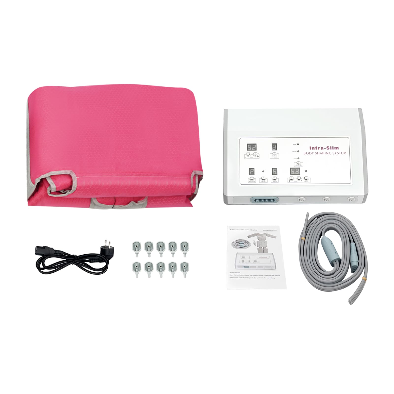 Massaggiatore per drenaggio linfatico, pressoterapia a infrarossi, 400 W, 7 livelli, 35 – 80 °C, perdita di peso, braccia e gambe