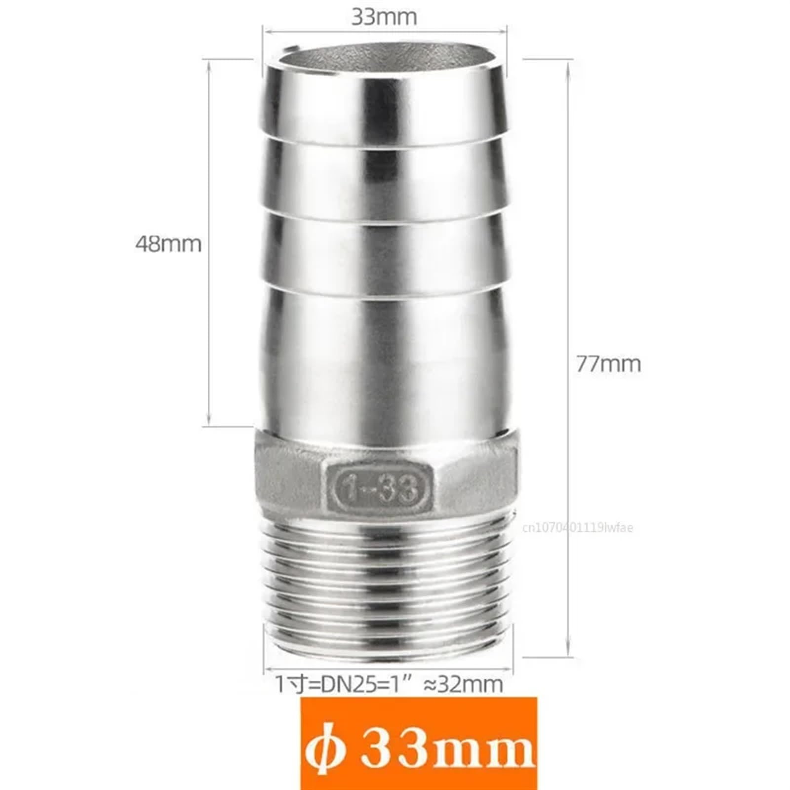 6 8 10 12 mm 1/4 3/8 pollici in acciaio inox 304 raccordo for tubo flessibile riduttore di coda pagoda giunto di accoppiamento connettore 1 pz(6mm tube,1/2")