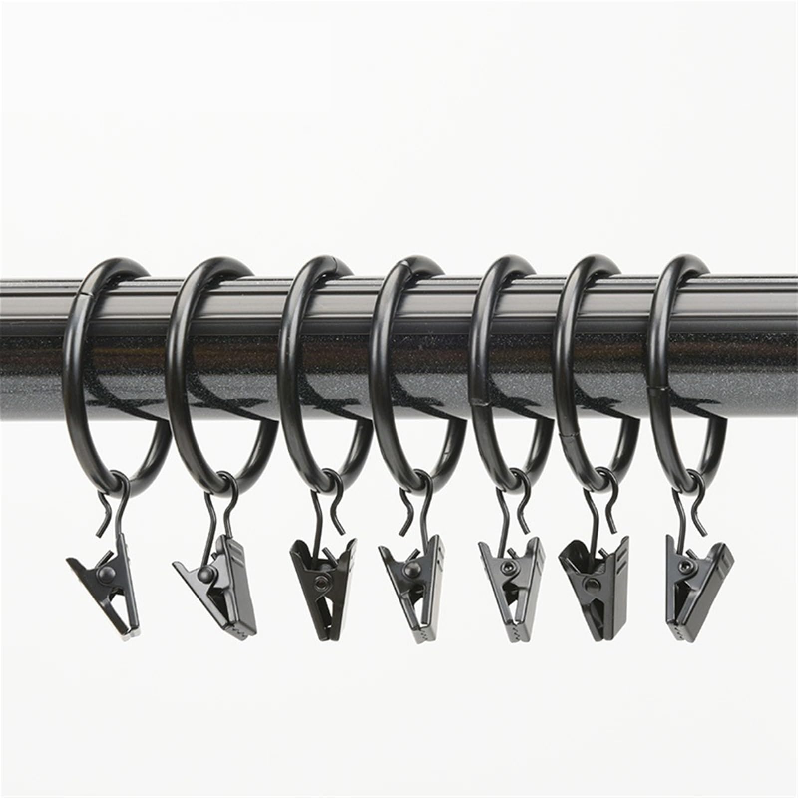 Metall-Duschvorhang-Clips, dekorative Vorhangringe für Zuhause, Retro-Wäscheklammer-Schnallen, Badezimmer-Haken-Zubehör (Farbe 2, Größe 3,5 x 32 mm)