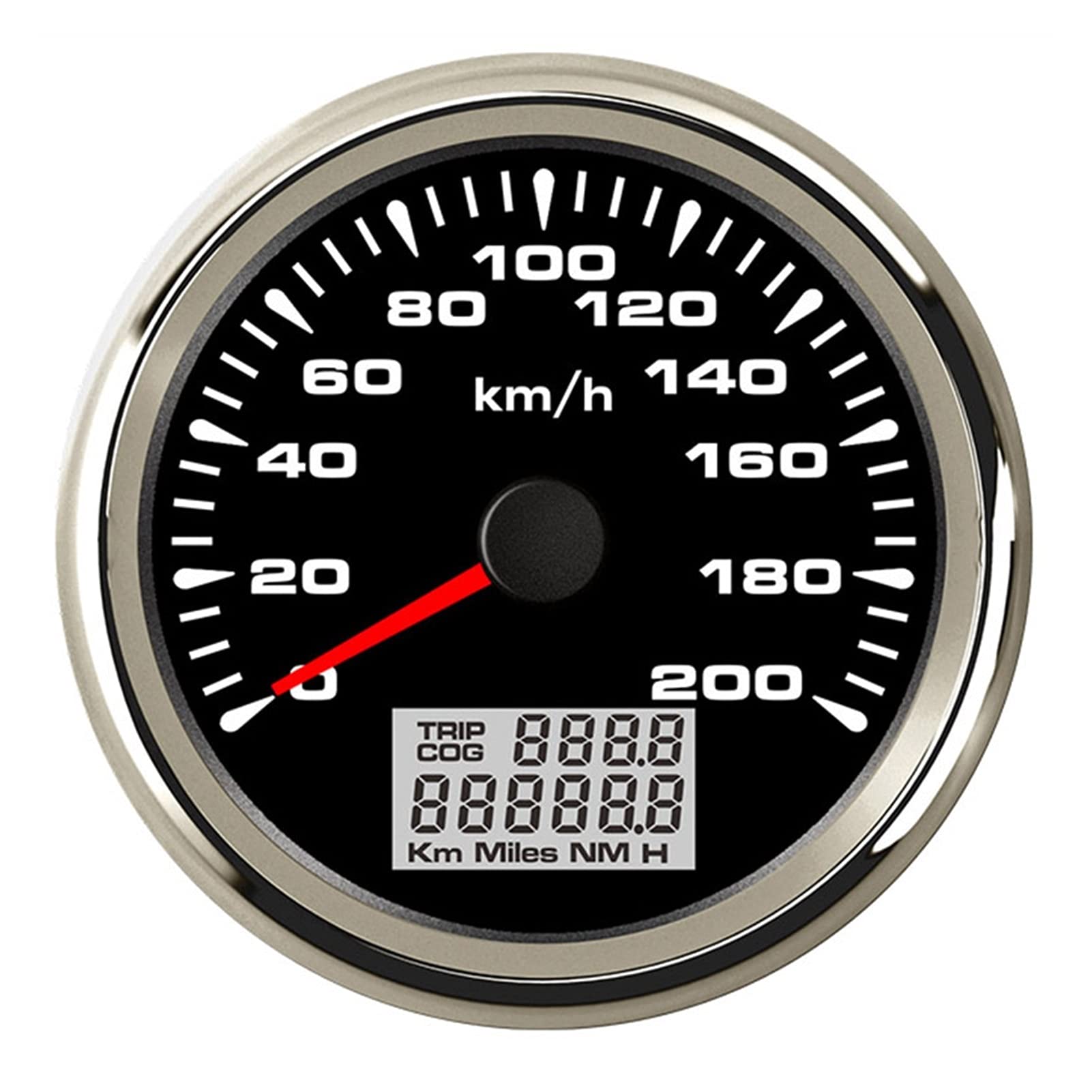 85mm Digitale GPS Snelheidsmeter Knopen MPH KMH LED Backlight Waterbestendig voor Boot Jacht Motorfiets (910-00270