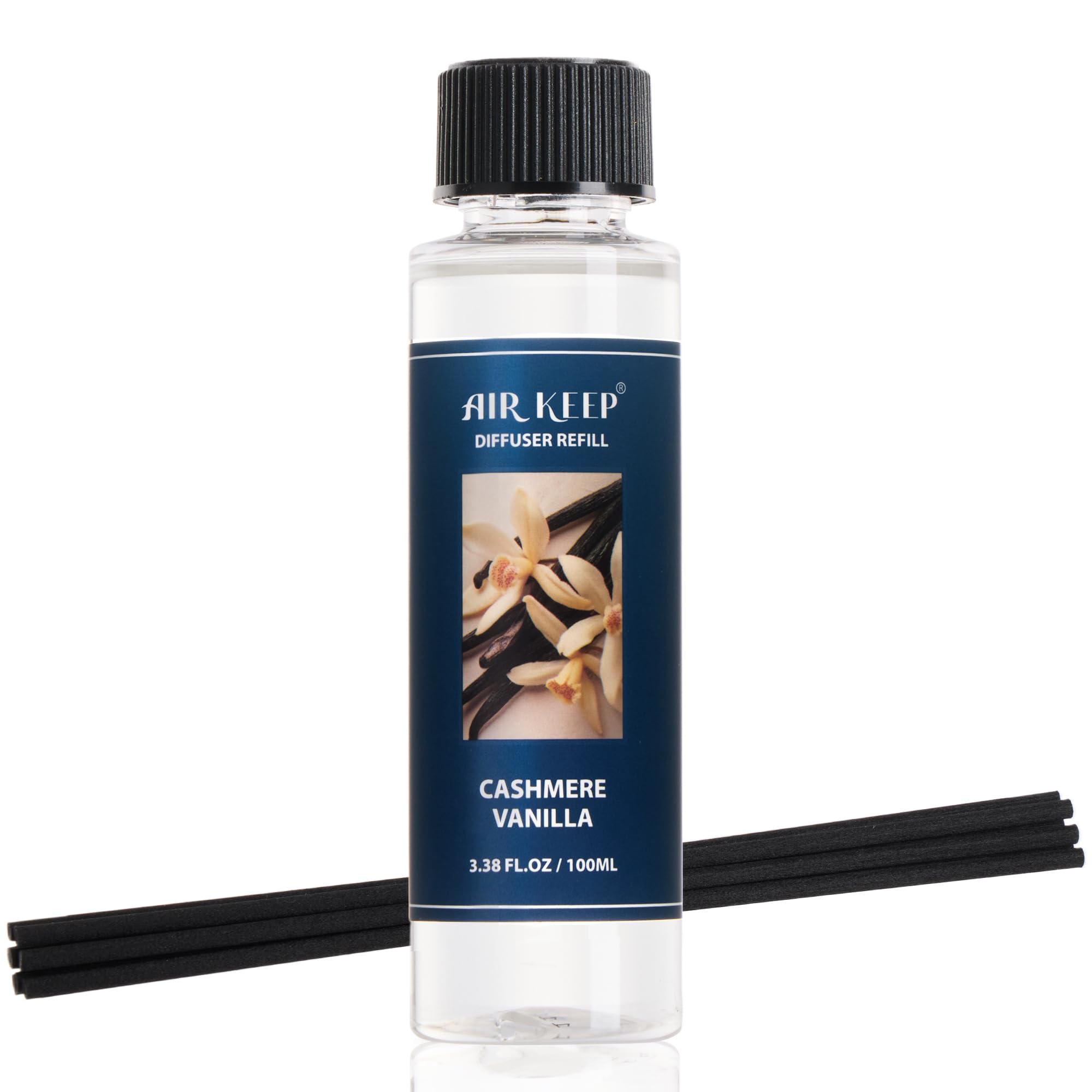 Airkeep Reed Diffuser Oil Refill/Cashmere Vanilla/3.38 oz / 1 Pack/Air Freshener &amp; Aromatherapy Essential Oil Blend for Home Fragrance – Scented Refill Oil for Bathroom, Bedroom &amp; Home Decor