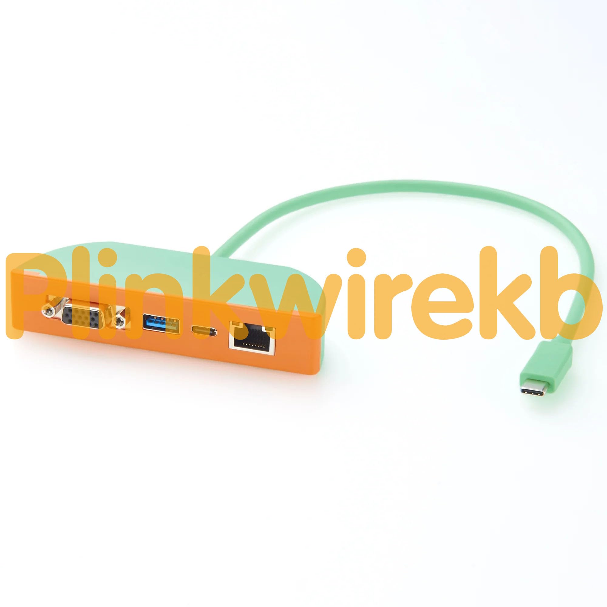 PCM-KW-573 Adaptateur multiport USB-C vers VGA USB-A USB-C RJ45 (1,5 m)