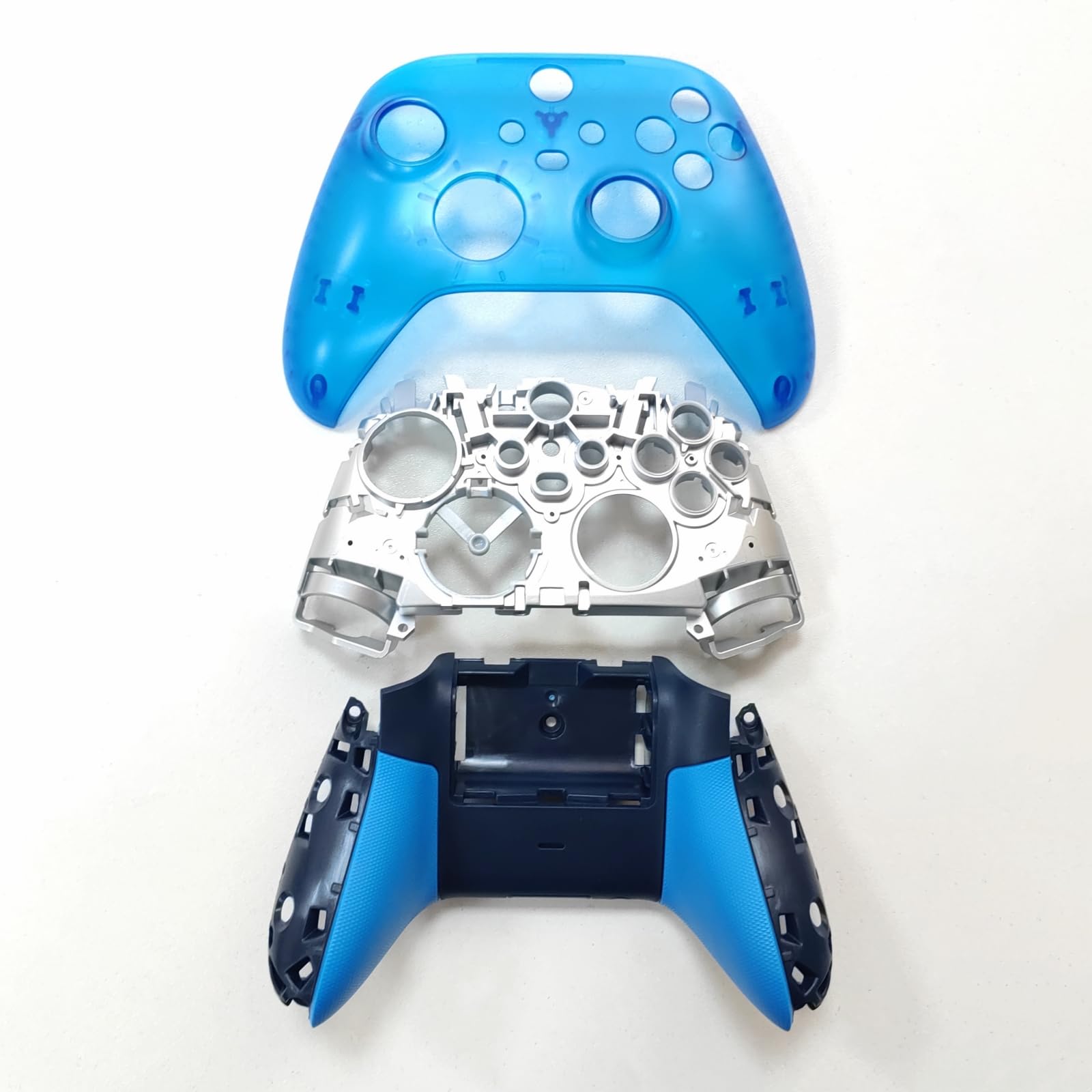 Kit de Coque Complet pour Xbox Series X/S Manette sans Fil - Blue Special Edition, Boîtier de Remplacement Complet Plaques Avant Coque Arrière Boutons LB RB Accessoires