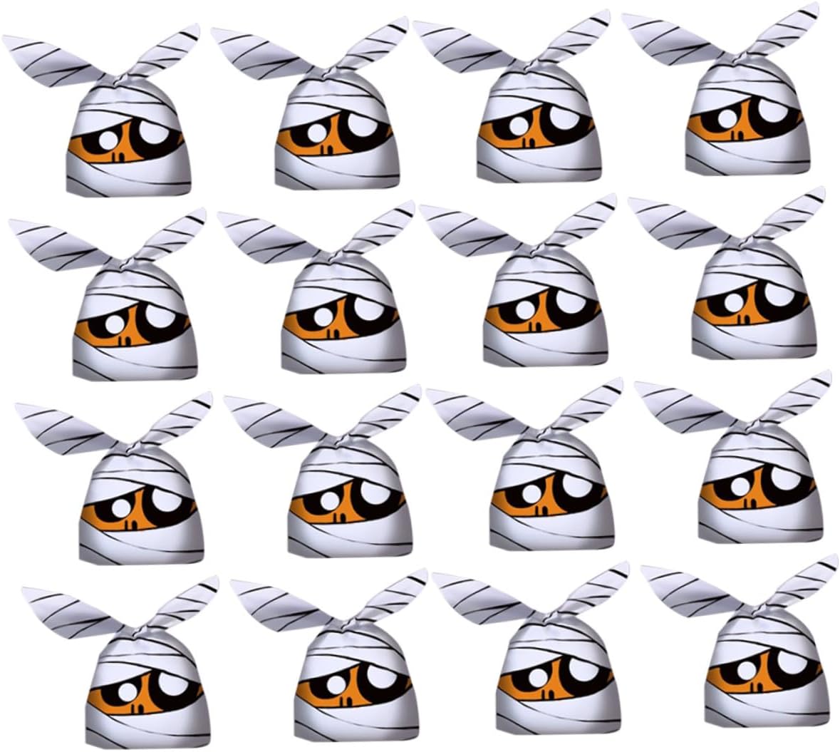 Operitacx 50 Pcs Halloween Candy Storage Pouches Small Zombie Design Baking Cookie Bags Festival Treat Bags for Party Favors