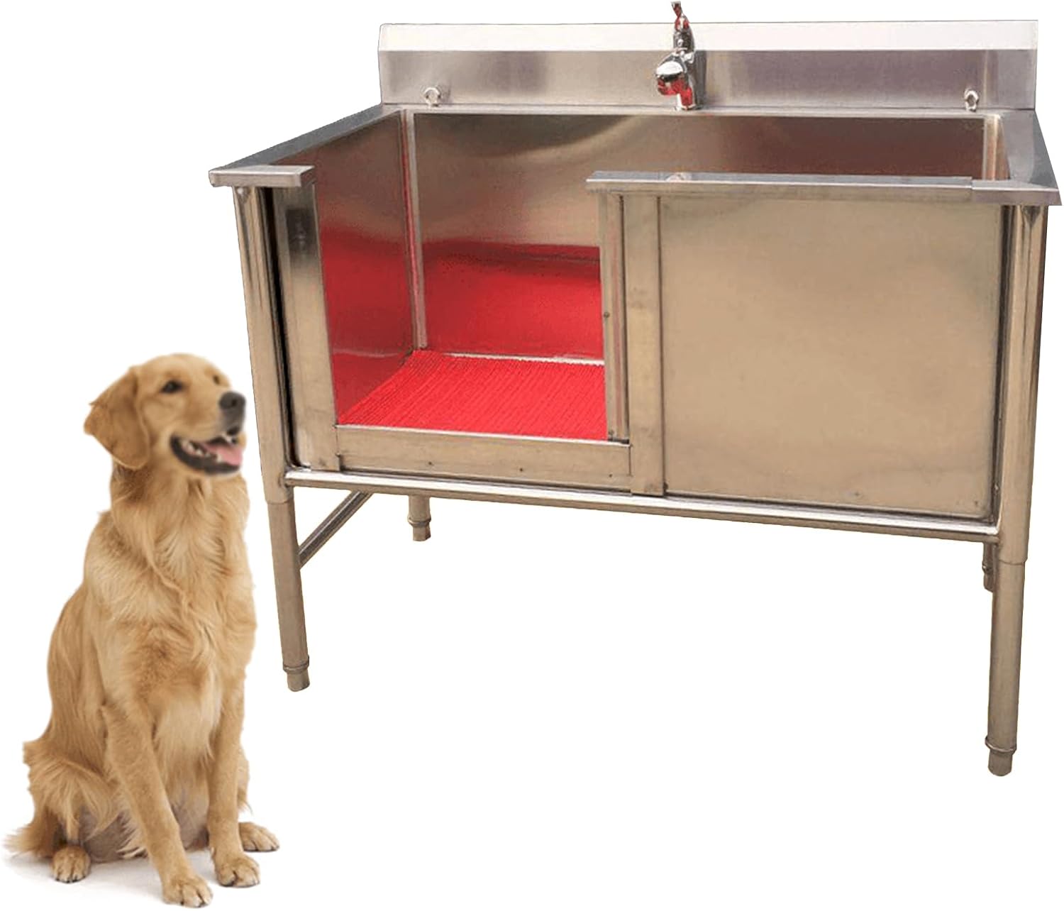 Outside Dog Washing Station Pet Grooming Salon,Dog Grooming Tub,Dog Bathtub,Washing Sink for Home,Stainless Steel Dog Cat Washing Station for Large Dogs,Pet Dog Bathing Station,Dog Washing S