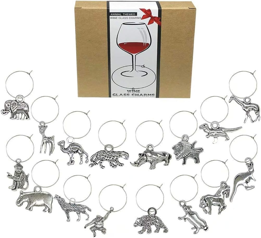Uр Tо 60% оƒƒ 16 Pieces Wine Glass Charms Markers Tags Identification,Wine Charms for Stem Glasses,Wine Bachelorette Tasting Party Favors Decorations Flаѕh Sаlе 16 Pieces Wine Glass Charms Markers Tags Identification,Wine Charms for Stem Glasses,Wine Bachelorette Tasting Party Favors Decorations