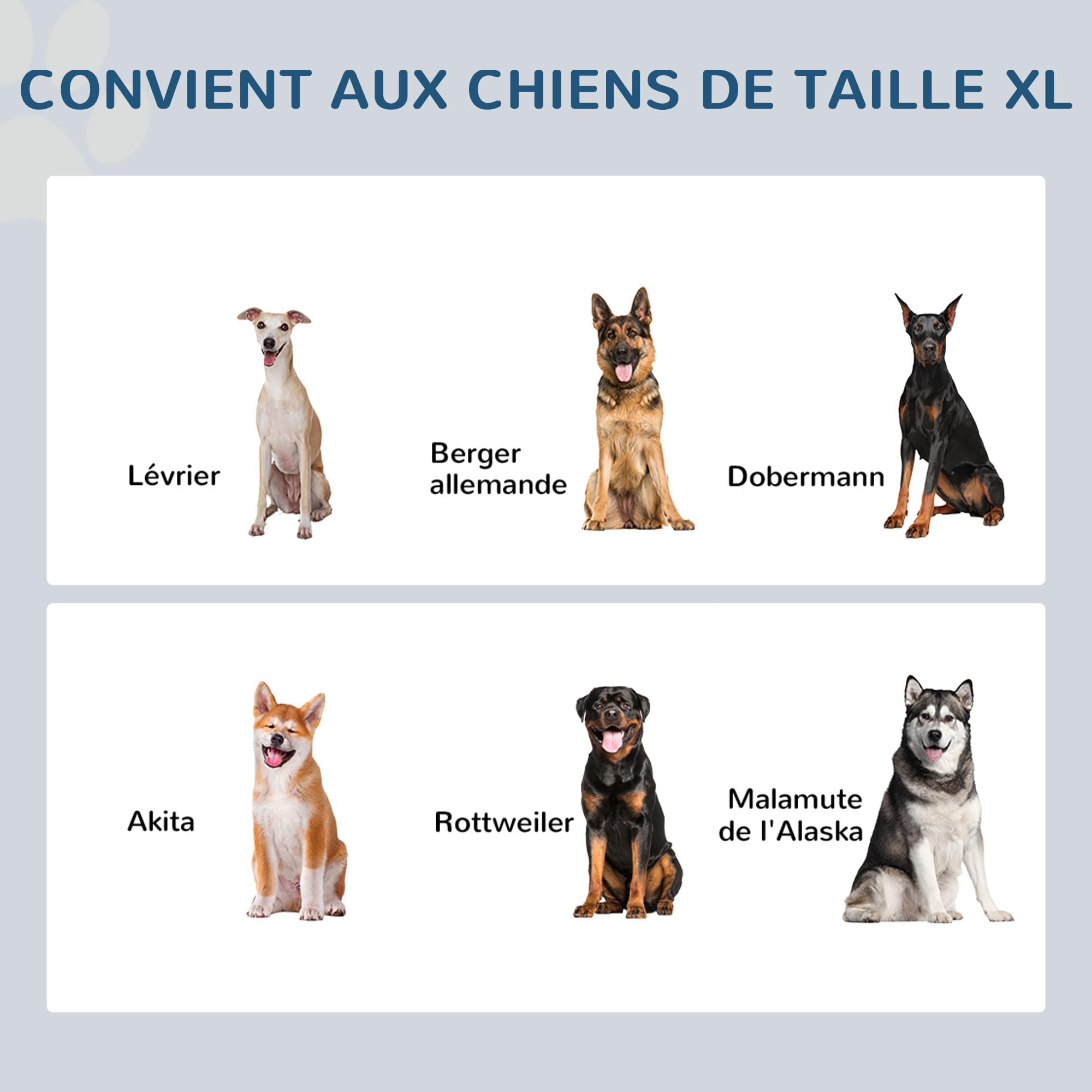 PawHut Gamelles Chiens surélevées gamelle Double Chien Chat Porte-gamelles surélevé dim. 60L x 30l x 41H cm 2 gamelles 2L poignées Coffre Bois Gris | Gamelle Double Chien Chat, Porte-Gamelles Surélevé, 2L, Poignées, Coffre Rangement, Bois