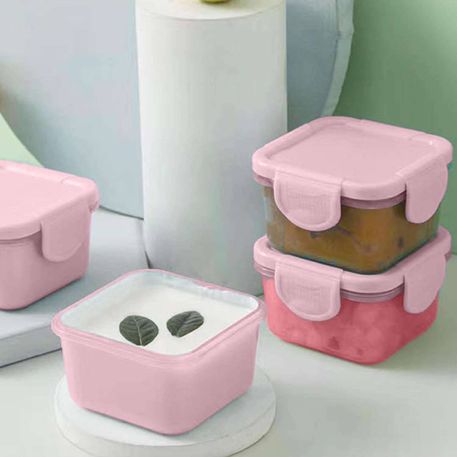 Amazon｜蓋付き小型容器 プラスチック 150ml 蓋付き保存瓶 冷凍庫用