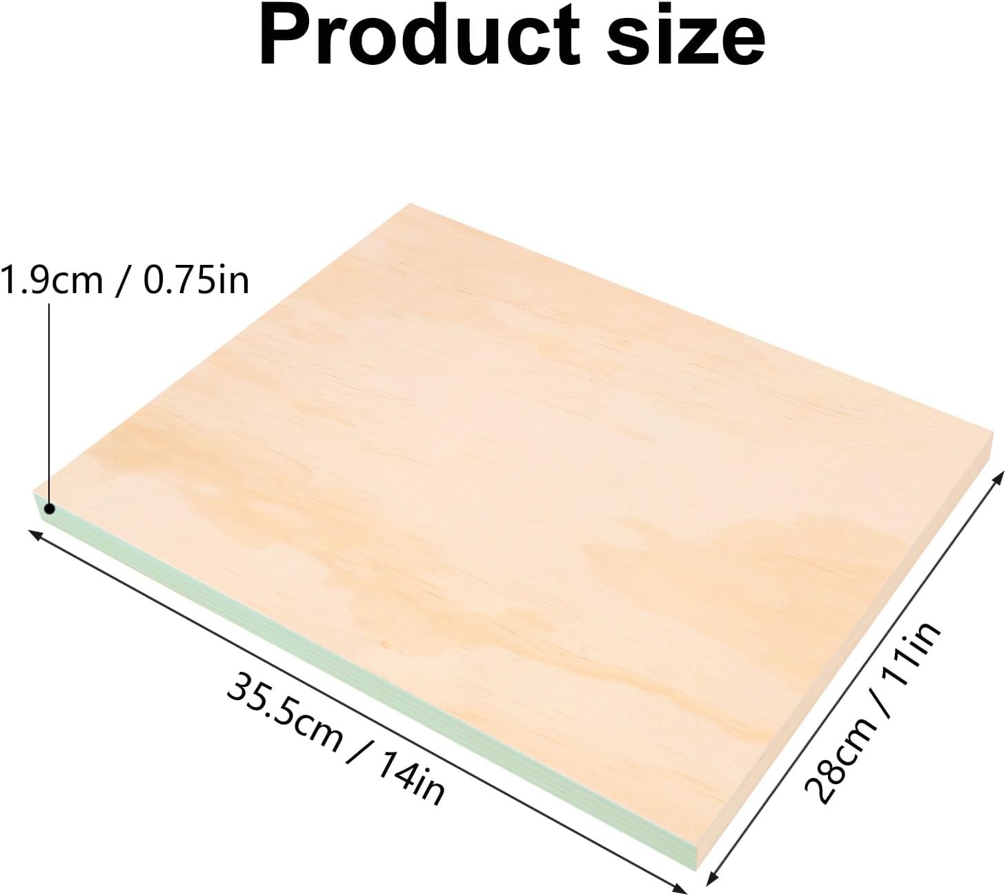ベニヤパネル B0（1030×1456mm）[木製パネル] 額縁画材ドットコム 未仕上げ木製キャンバスパネル 4枚パック 11 x 14インチ パイン材ペイント 注ぐパネルボード スタジオ 3/4 万能木製パネル