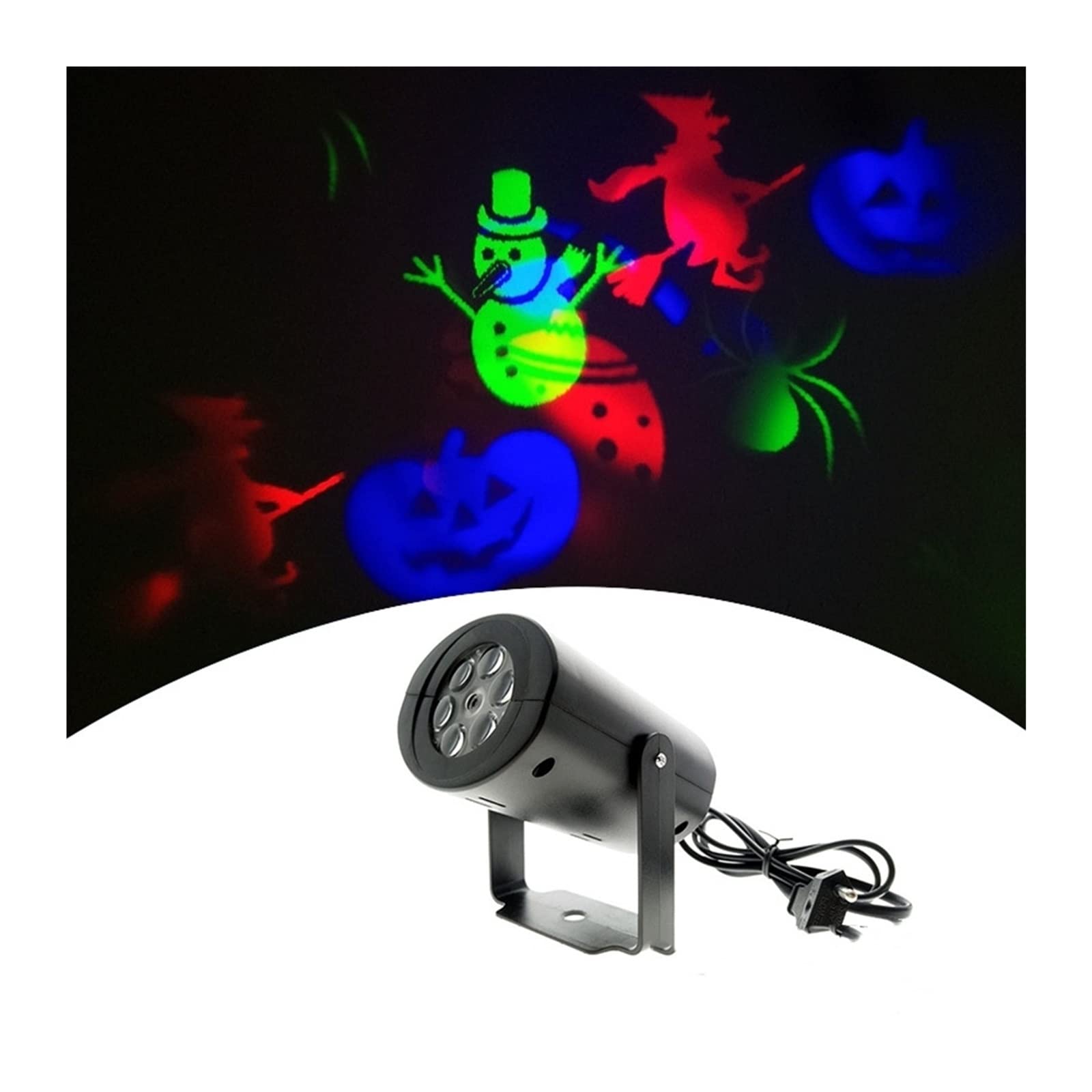 Projecteurs Lampe de projecteur LED Paysage extérieur Lumière de scène LED Halloween Coeur Projecteur de flocon de neige Lampe de fête de jardin Lampes d'ambiance de vacances Projecteurs d'éclairage e