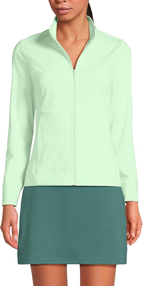 Lands' End Women's High Impact Full Zip Jacket X-Small Icy Mint