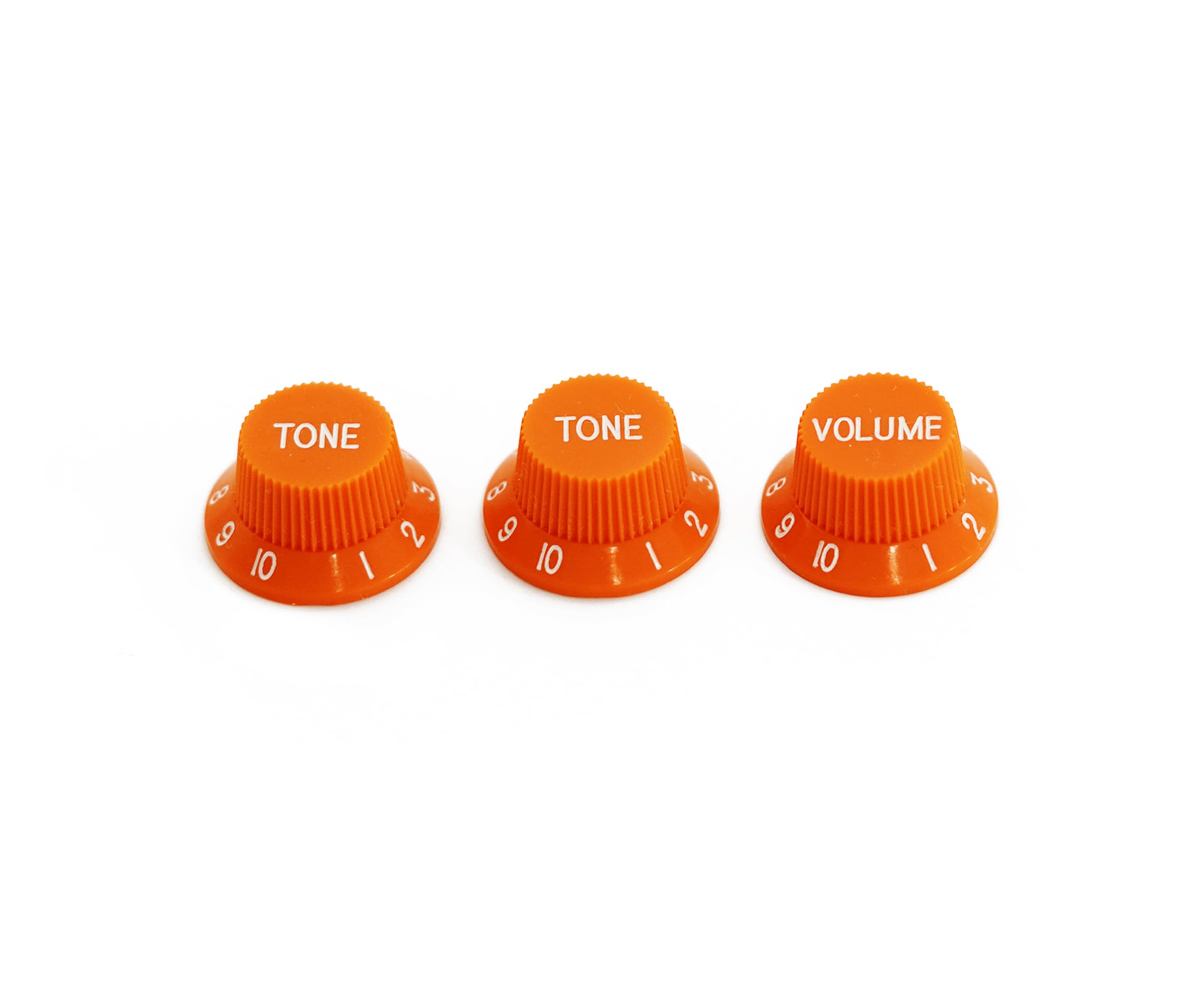 Guyker One Volume Two Tone 1V2T Switch Knobs, 3PCS Top Hat Bell Speed Potentiometer Control Knobs Arabic Numerals Scale with 6mm Dia. Shaft Pots for