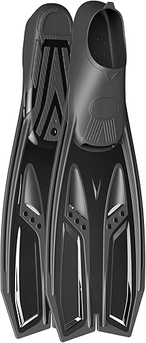 Greatever Aletas de esnórquel con bolsillo completo para el pie, aletas largas y duraderas para buceo, equipo de esnórquel profesional para