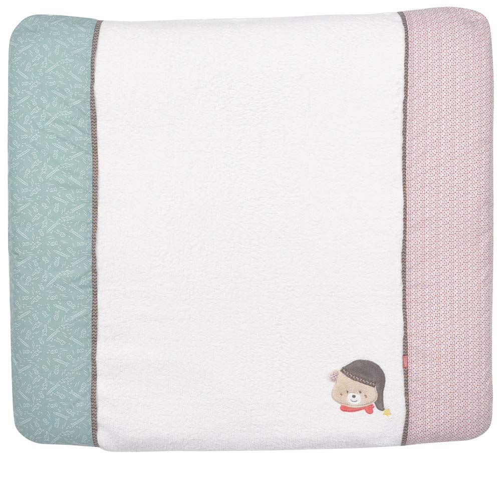 FEHN 060584 mata do przewijania Bruno/poszycie frotte na wszystkie podkłady do przewijania 75 x 85 cm, dla niemowląt i małych dzieci od 0+ miesięcy