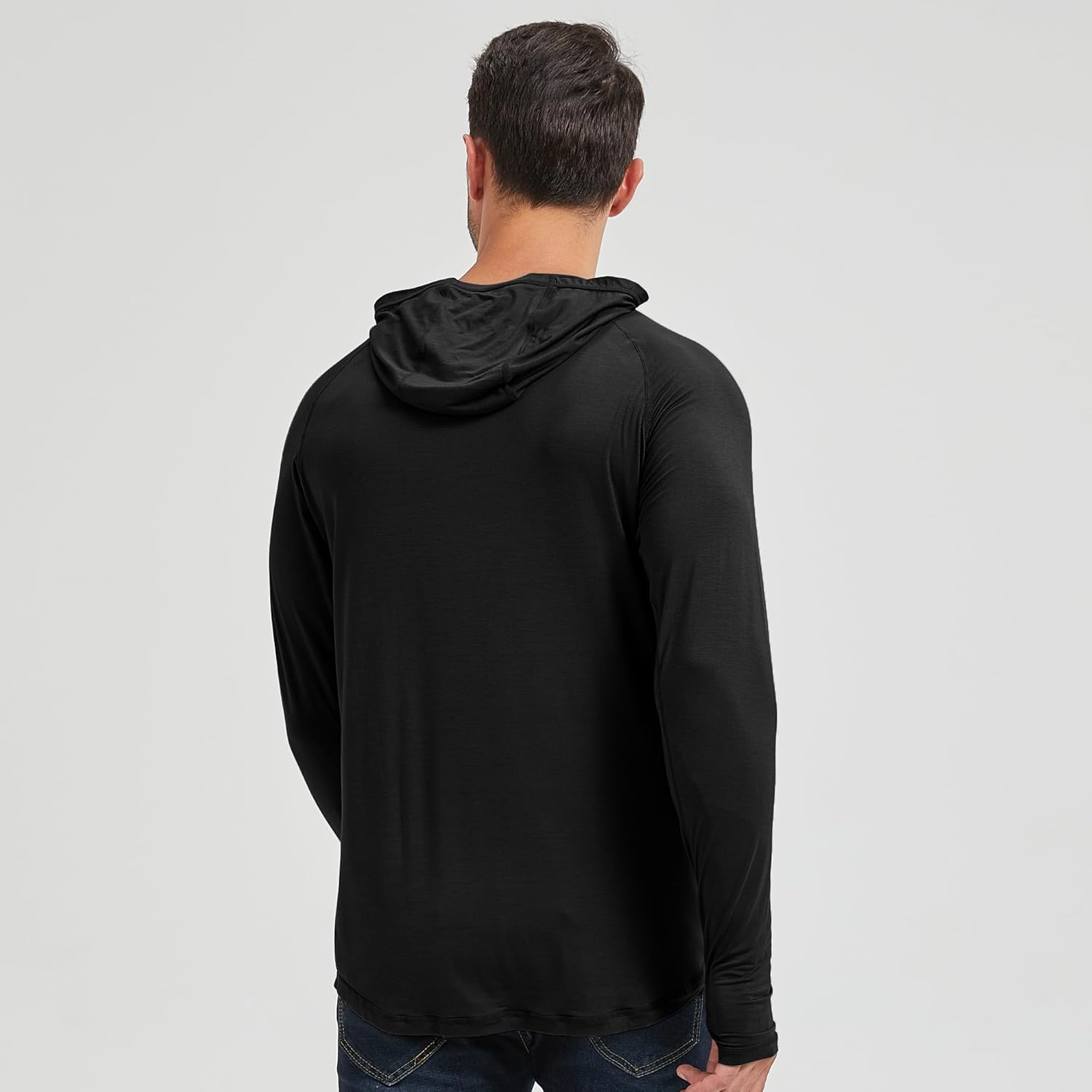 netdraw Men's Ultra-Soft Bamboo Viscose Hoodie Shirt UPF 50+ Sun Protection Long Sleeve Lightweight UV Shirt - Image 5