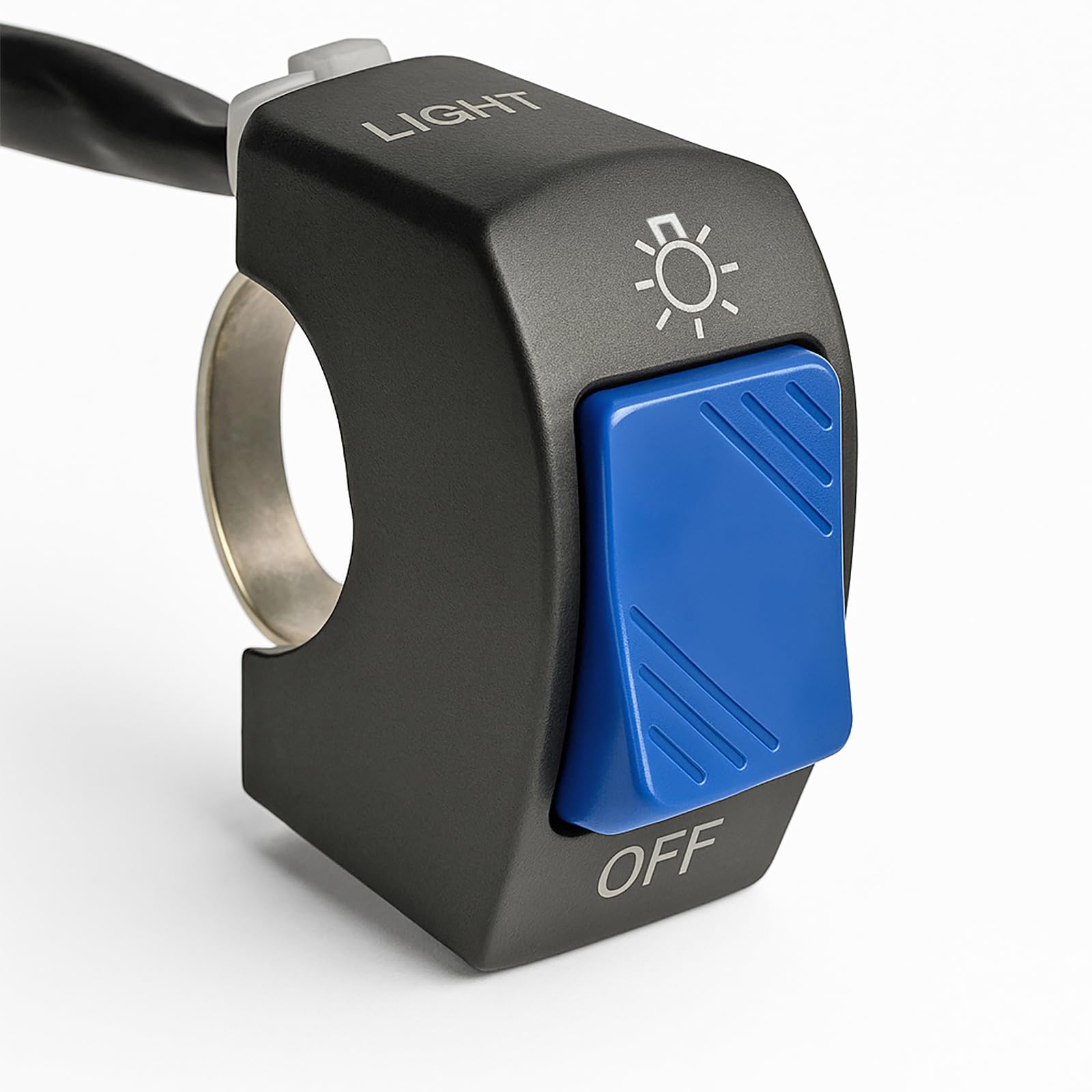 Motorcycle Handlebar Light Switch On Off Button Toggle Swtch Bicycle Motorcycle Tuning Part for U5 U7 U2 LED Headlight Scooter Electrombile Blue